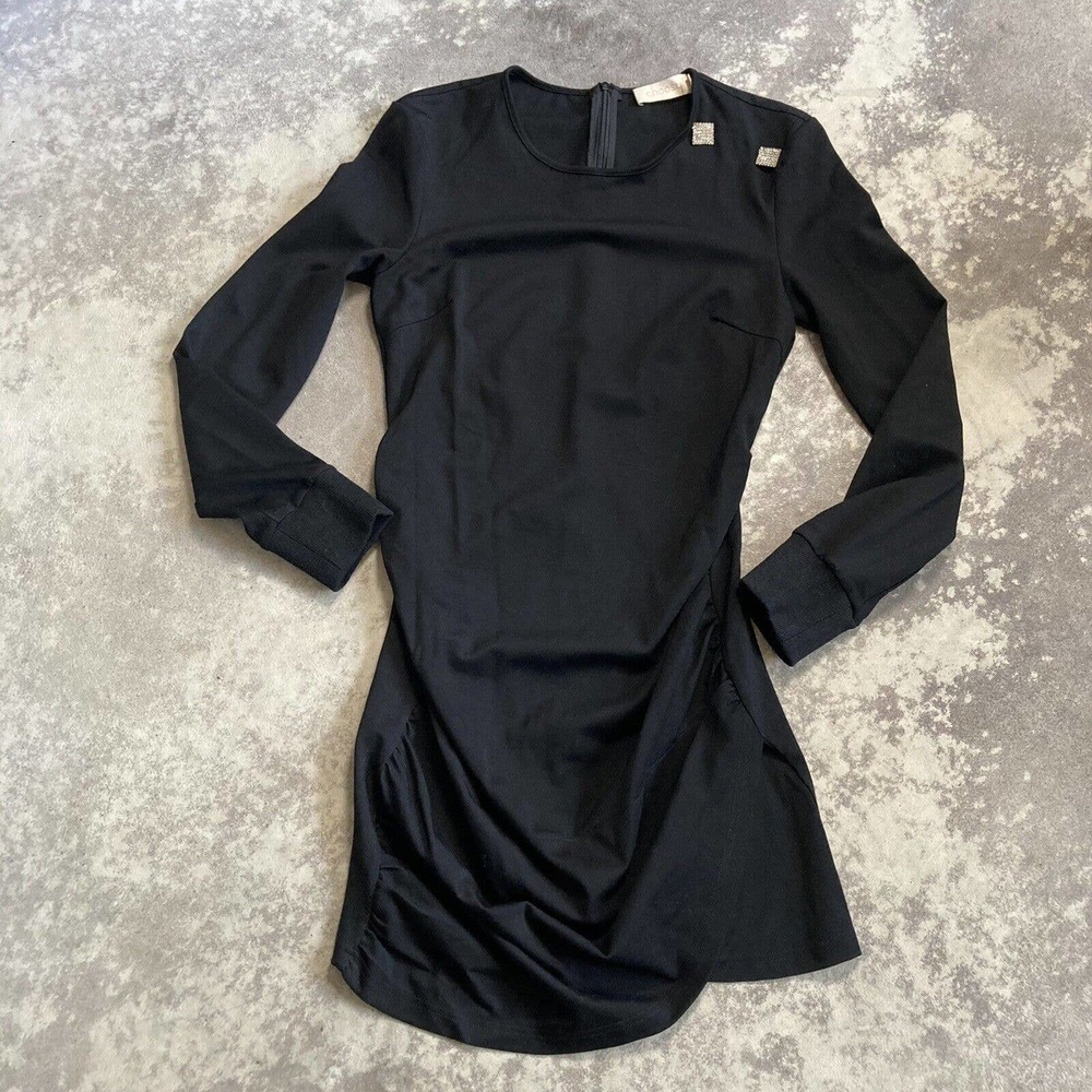 Choosy The Blair Dress Black Bodycon Midi Long sleeve Size Medium